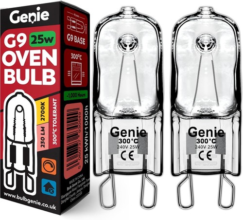 Genie halogen oven bulb - g9, 25w