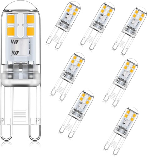 Led bulbs warm white - g9, 2w