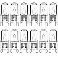 12Pack G9 Halogen Bulbs 33W