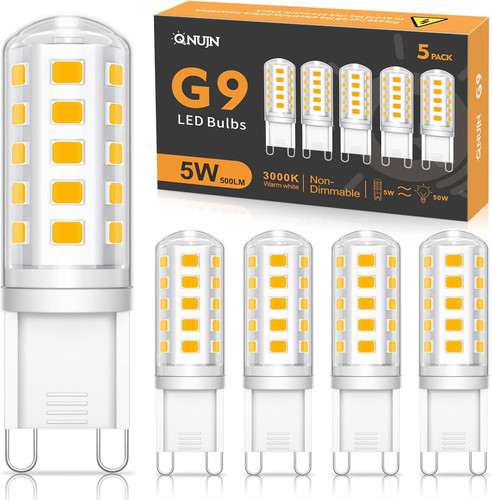 Led bulbs warm white - g9, 5w