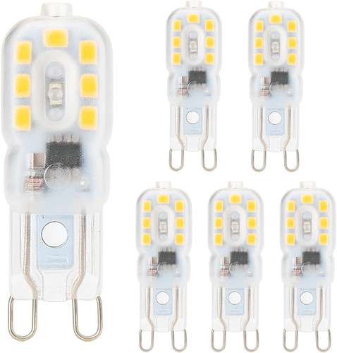 6pcs led bulbs warm - 6pcs, g9